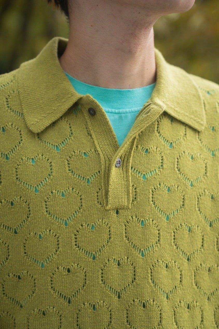 vowels(バウルズ) 25AW - EYELET POLO - | ニット 公式通販 大阪 梅田