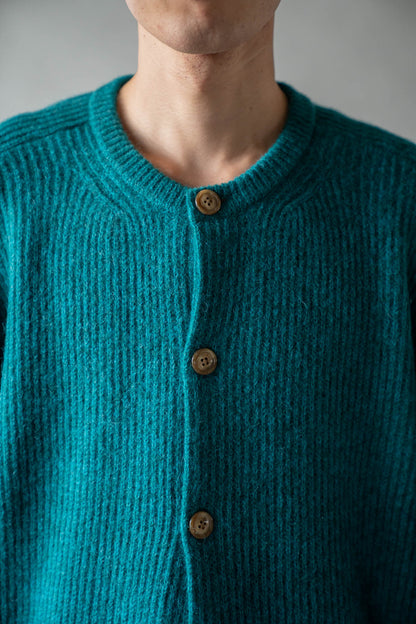 CREW-NECK KNIT CARDIGAN