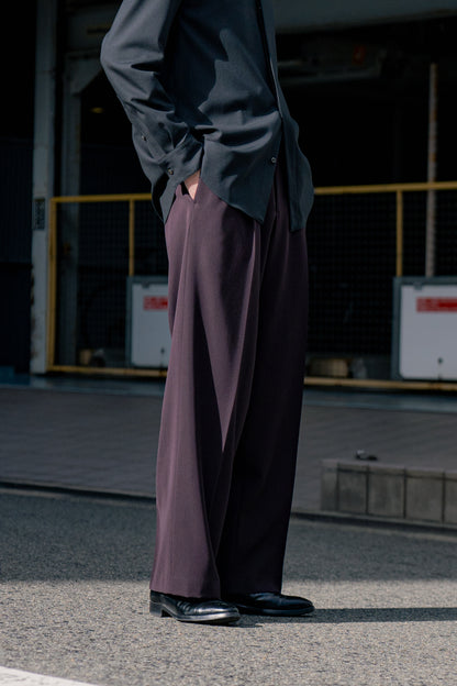 TWO TUCKS WIDE TROUSERS