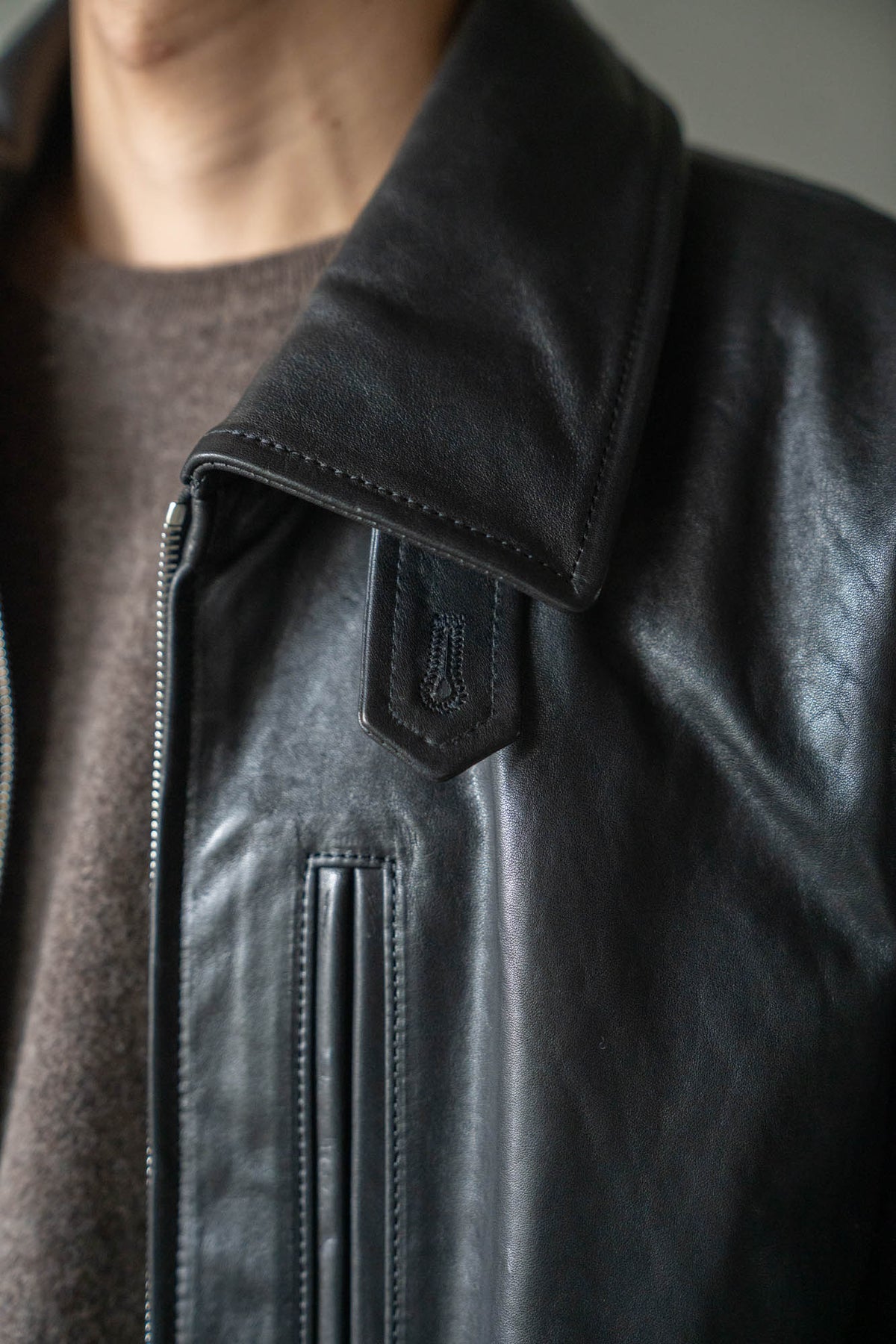 CALF ZIP SHORT JACKET(ST.1550)