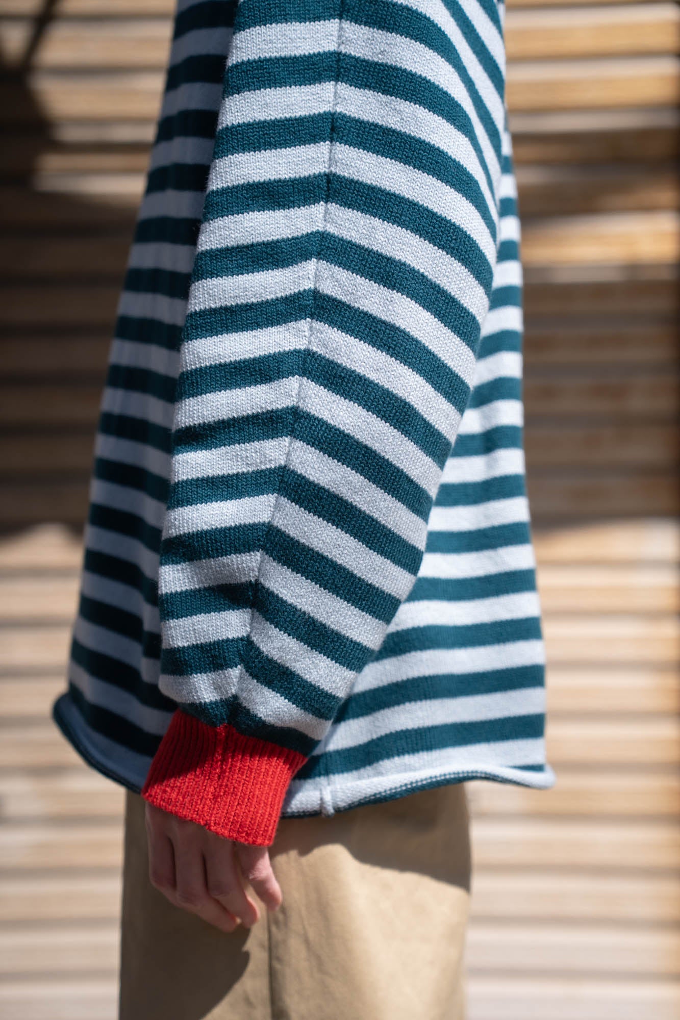 Cotton skipper border pullover