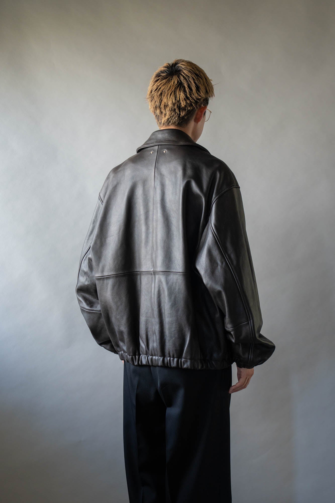SHEEP LEATHER ZIP SHORT JACKET(ST.1555)