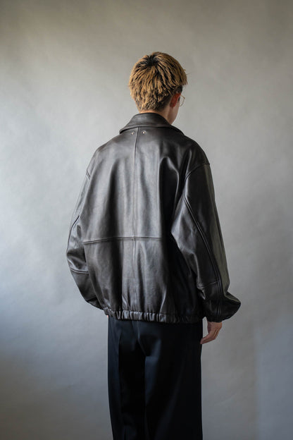 SHEEP LEATHER ZIP SHORT JACKET(ST.1555)