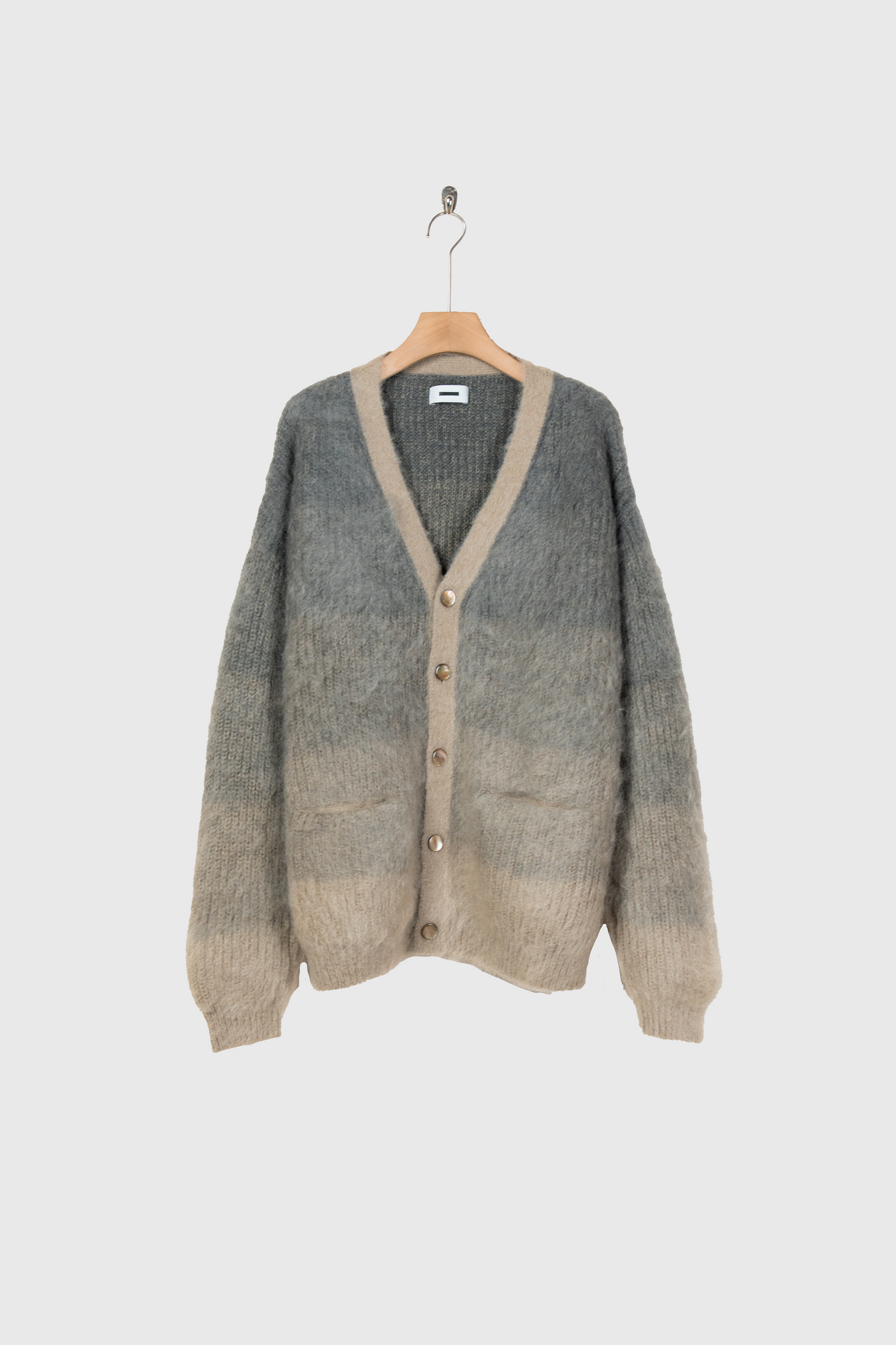 MOHAIR GRADATION BORDER CARDIGAN