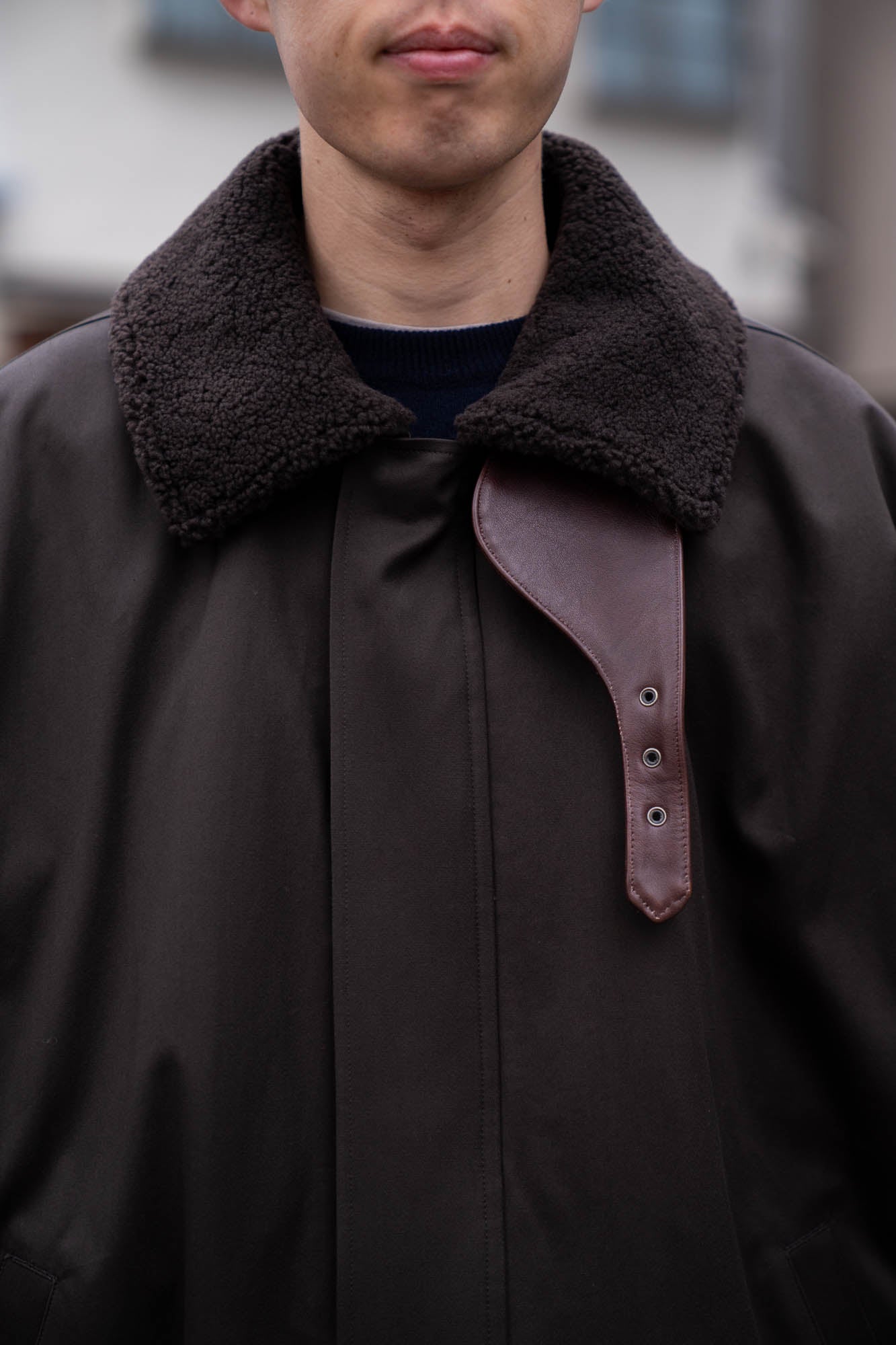 MOUTON COLLAR PADDED JACKET(ST.1376)