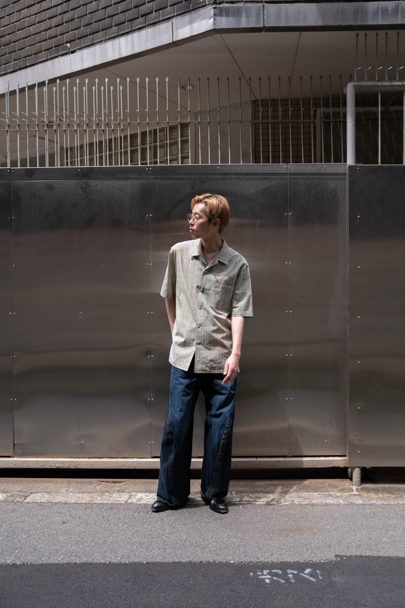 cotton ikat check shirt
