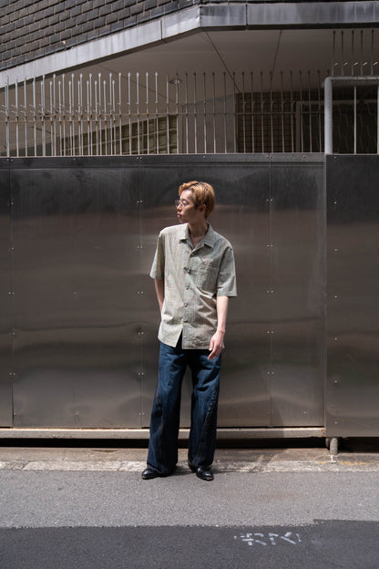 cotton ikat check shirt