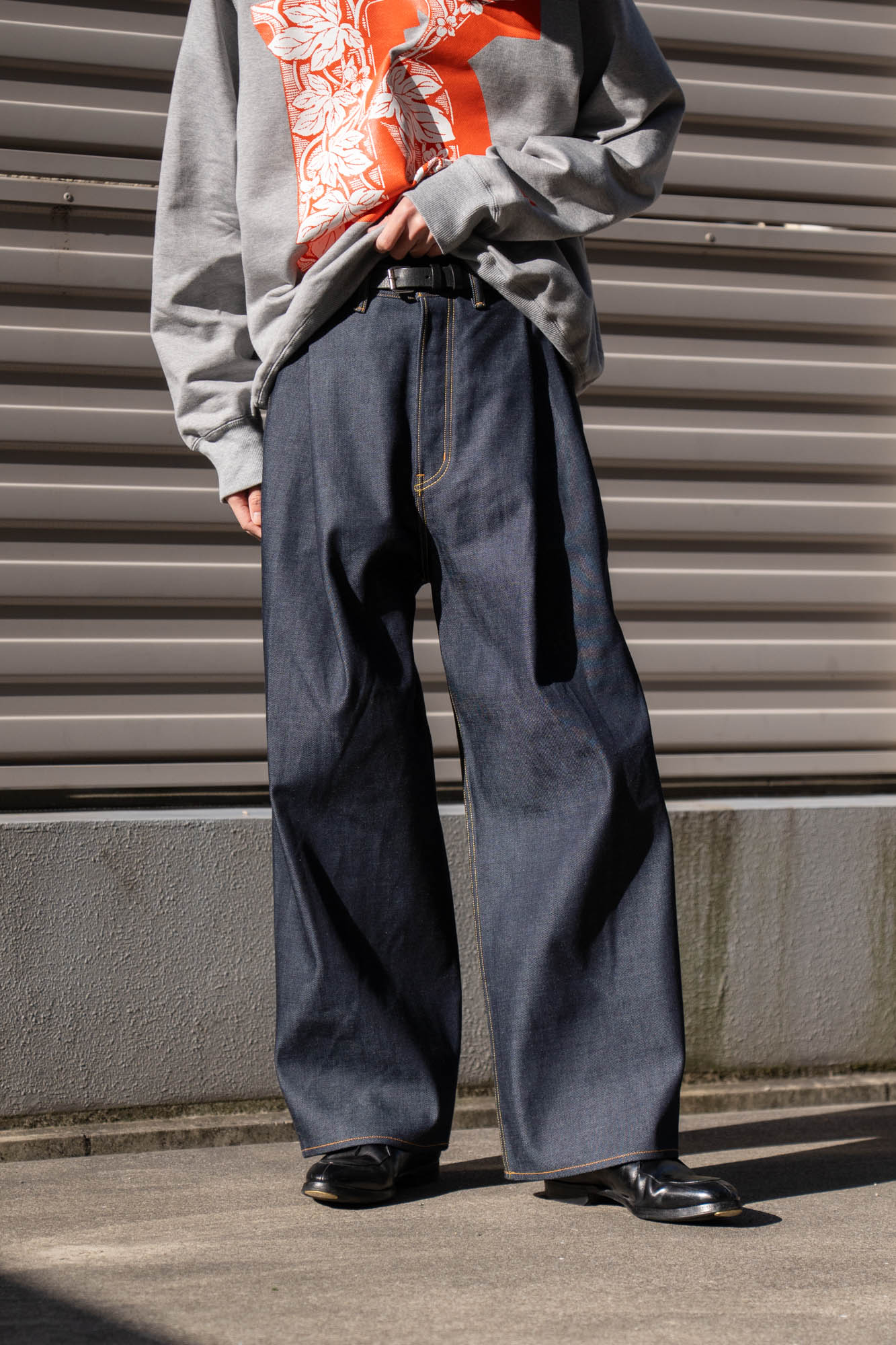 2TUCK WIDE DENIM PANTS -ENTASIS Mk-Ⅱ