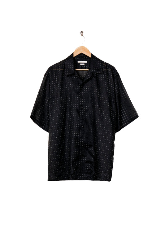 Square Dot Open-collar Shirt