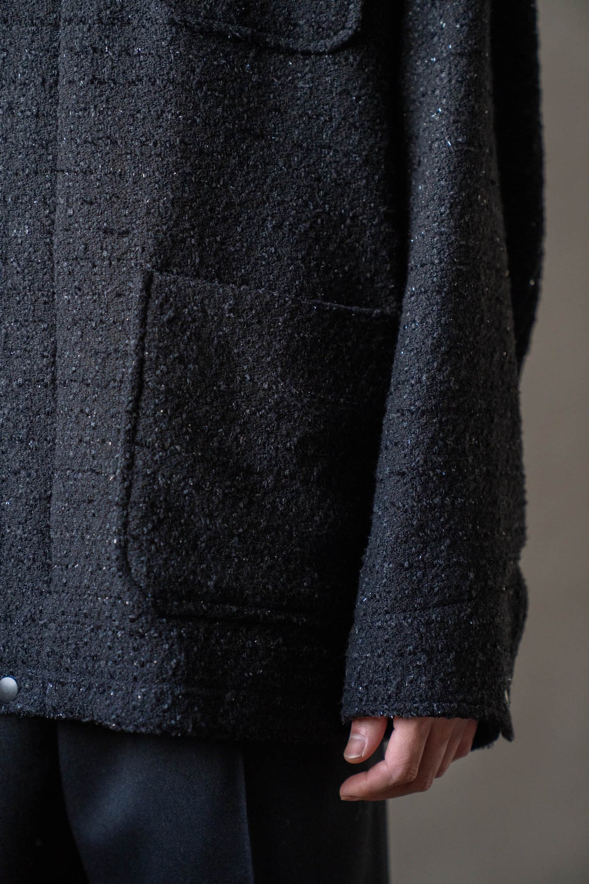 Wool tweed coverall