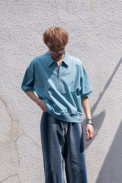 HALF ZIP JERSEY SHORT SLEEVE