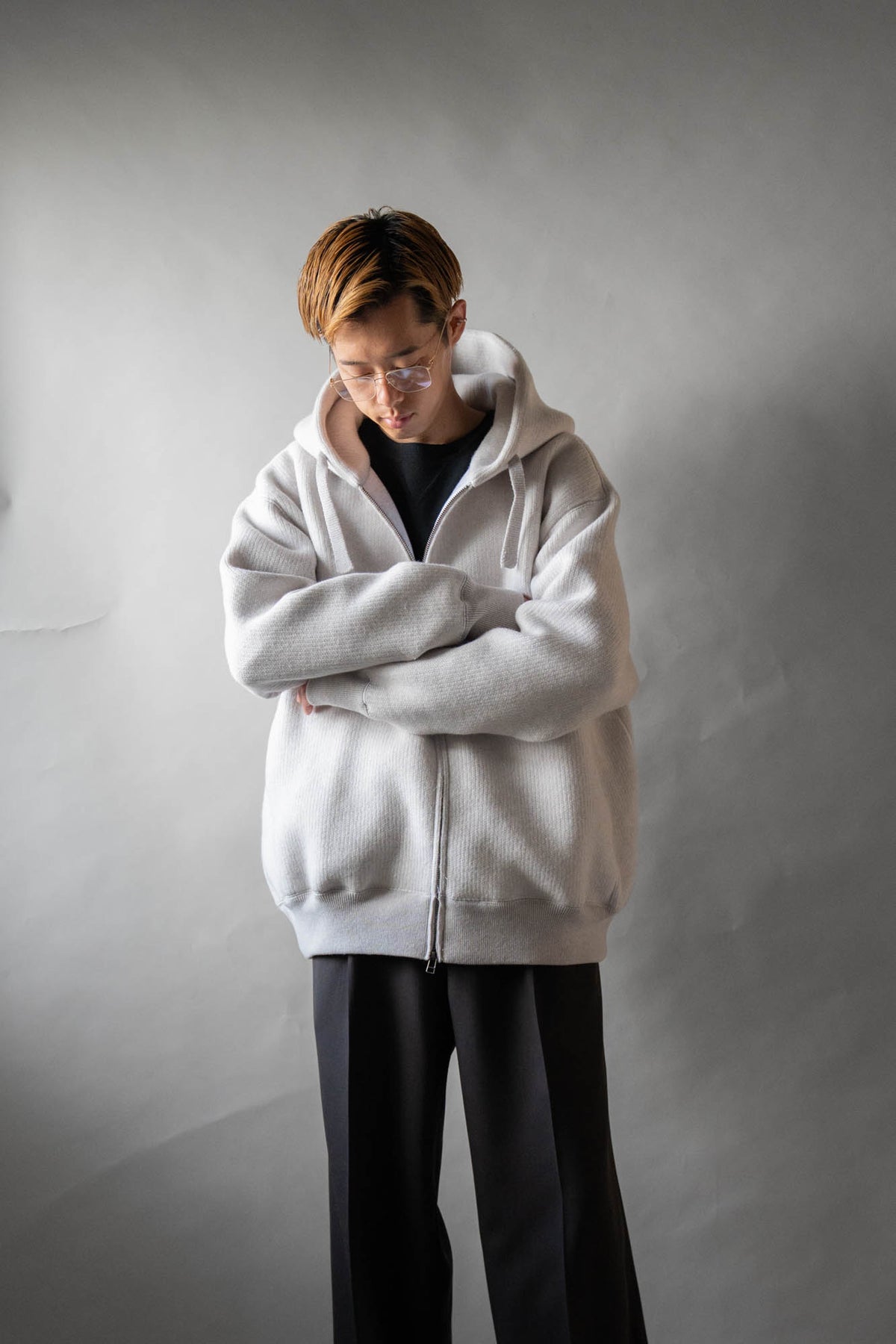 WOOL SWEAT ZIP HOODIE