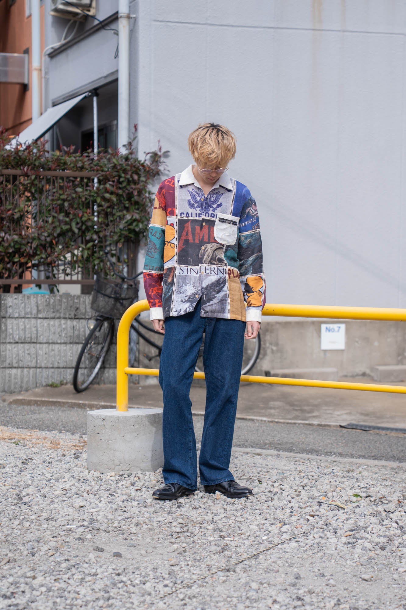 Patchworked Silk Shirt