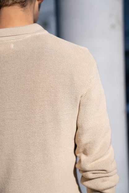 Roll Up Patched Knit in Marcerized Cotton