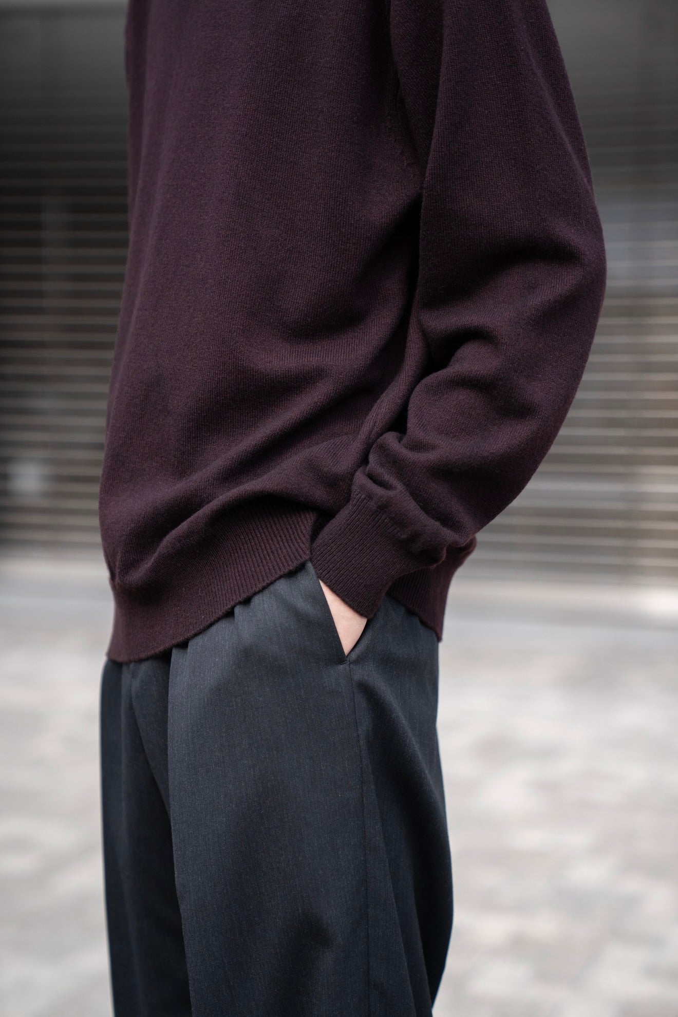 RIGID CASHMERE GARMENT DYED SWEATER P/O
