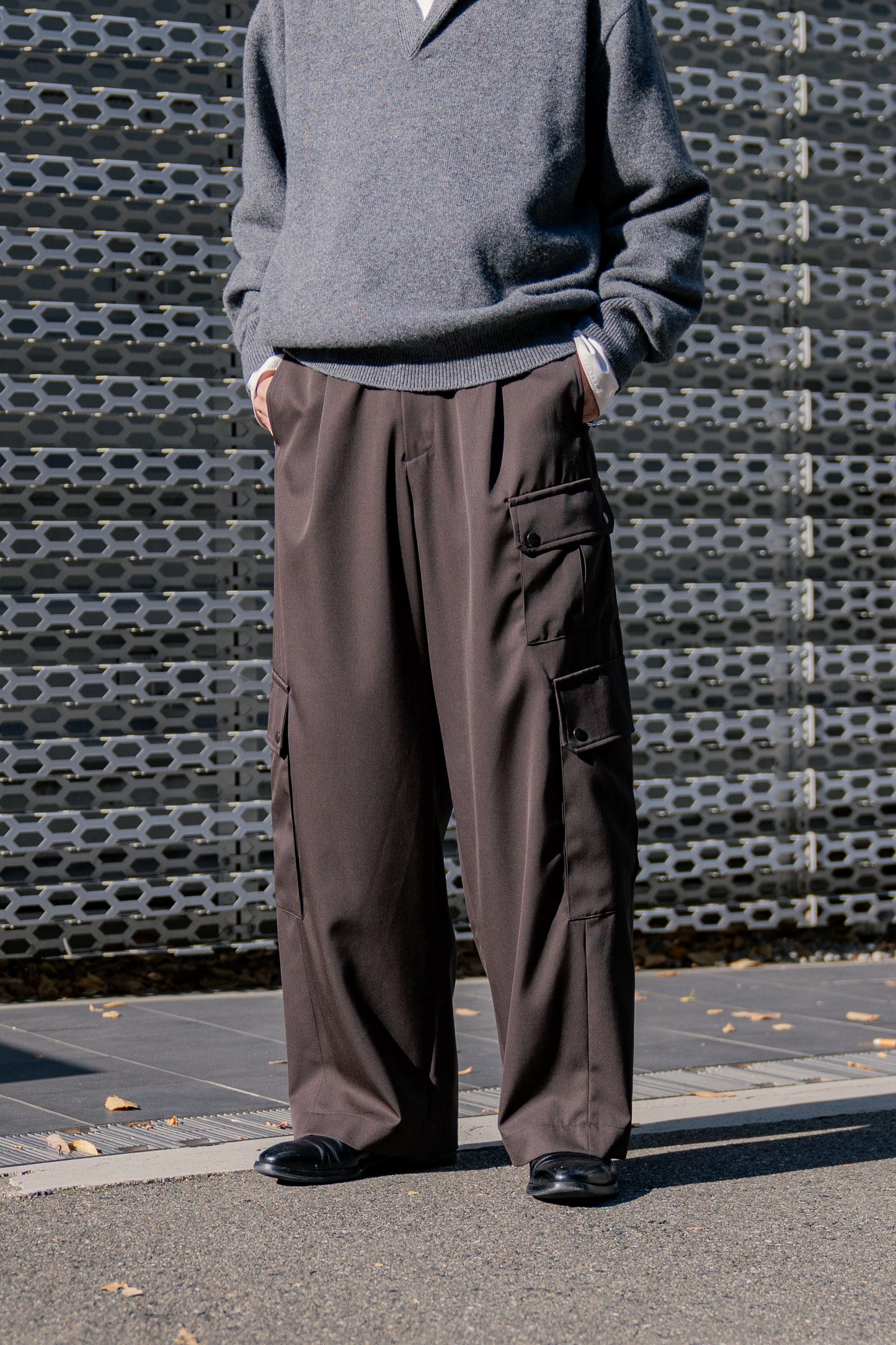 CARGO POCKET WIDE EASY TROUSERS