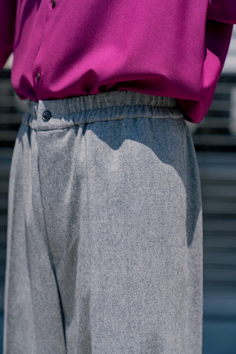 WOOL FRANNEL EASY TROUSERS