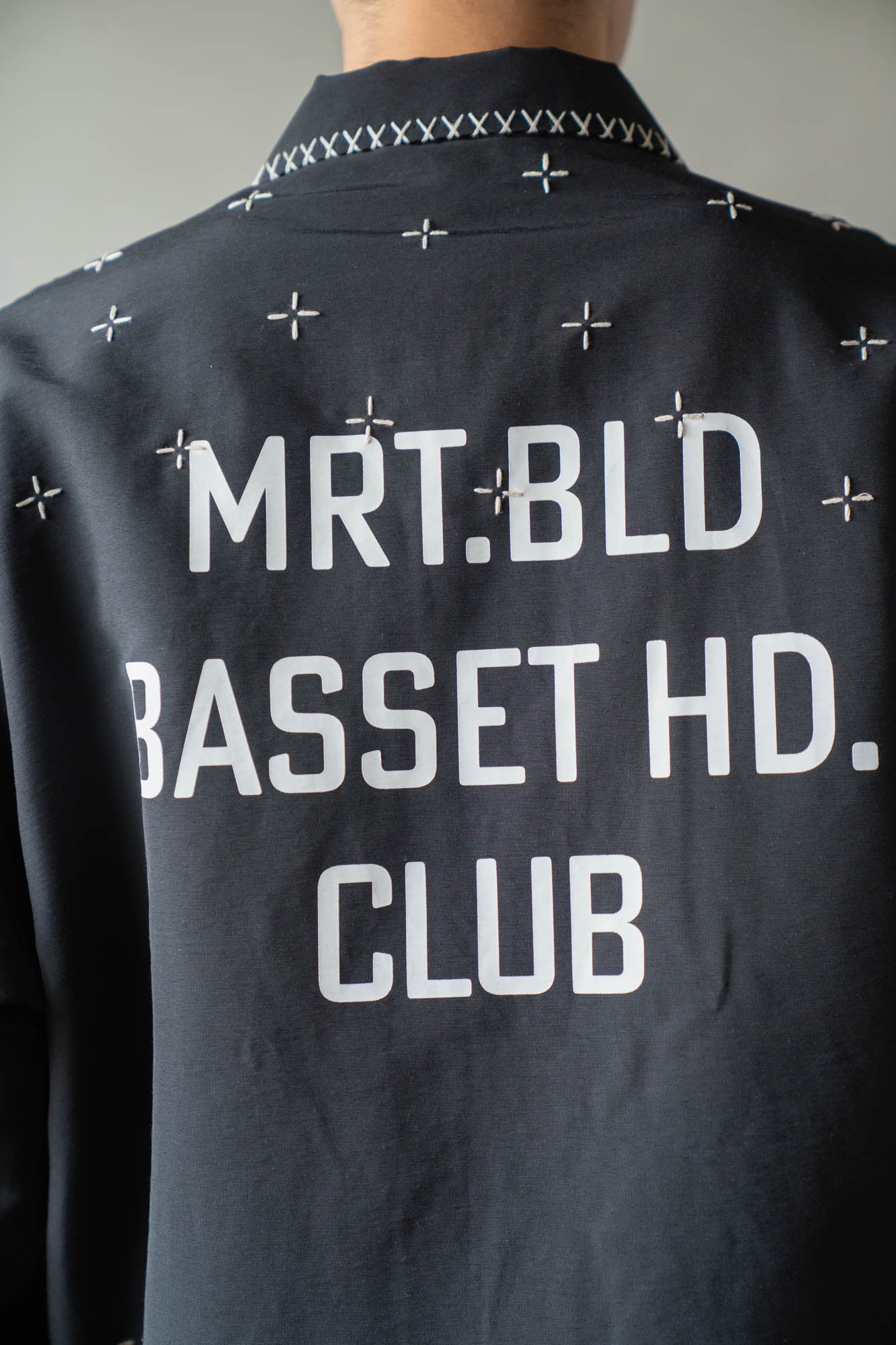 Cross-stitch coach jacket