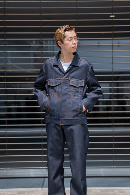 DENIM JACKET IN WOOL DENIM