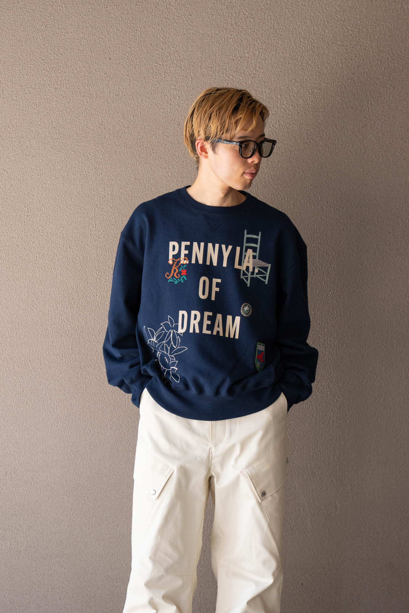 Hand-stitched sweatshirt