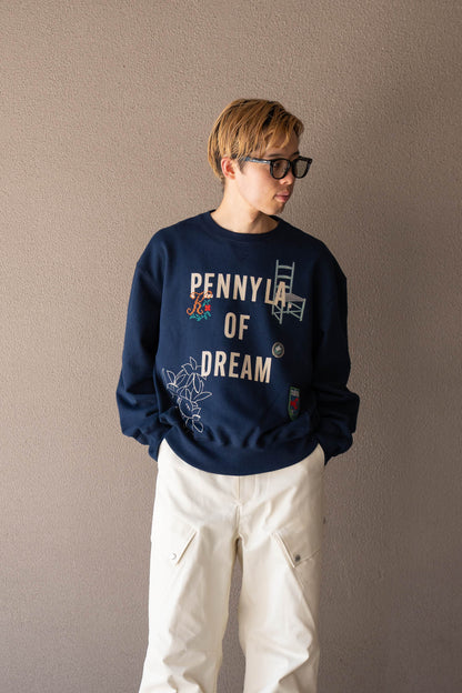 Hand-stitched sweatshirt