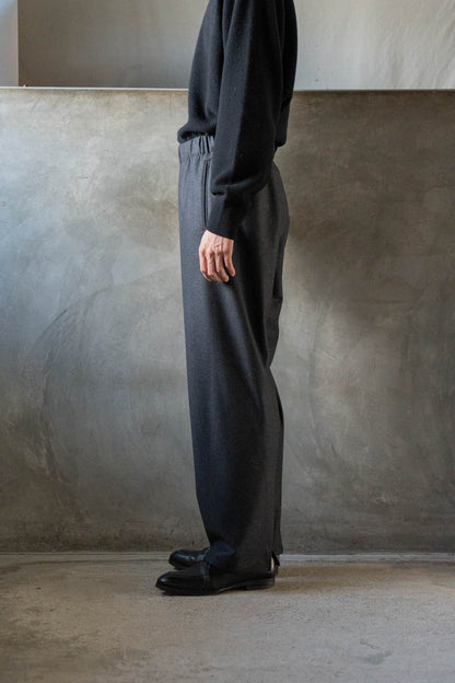 Drawstring Trousers in Wool Flannel