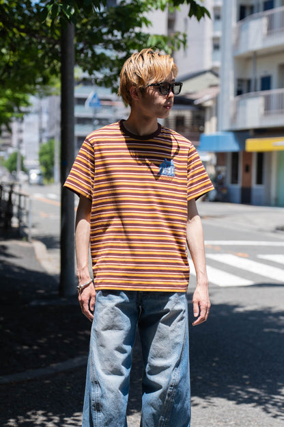 Hand-Embroidered Stripe T-Shirt