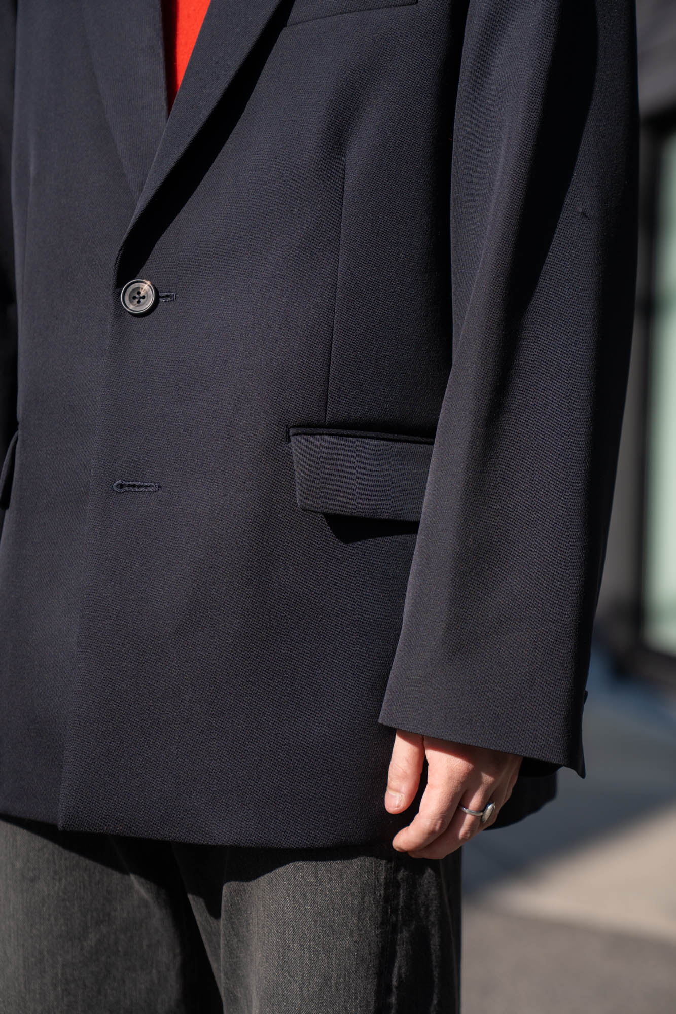 WOOL KERSEY OVERSIZED SINGLE BREASTED JACKET(ST.1413) | ジャケット