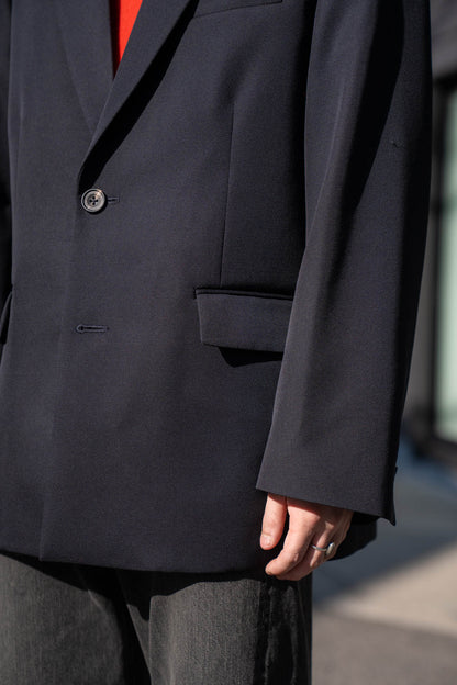 WOOL KERSEY OVERSIZED SINGLE BREASTED JACKET(ST.1413)