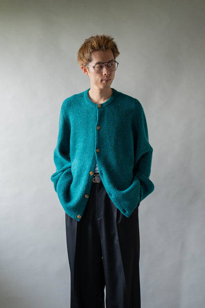 CREW-NECK KNIT CARDIGAN