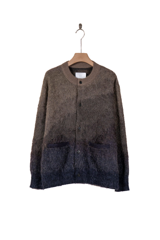 GRADATION MOHAIR KNIT CARDIGAN