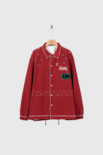 Cross-stitch coach jacket
