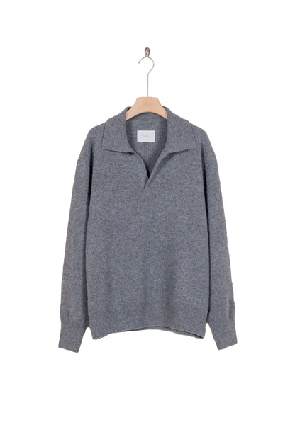 EXTRA FINE WOOL KNIT SKIPPER LS