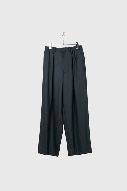 WOOL FLANNEL EASY WIDE TROUSERS(ST.1609)