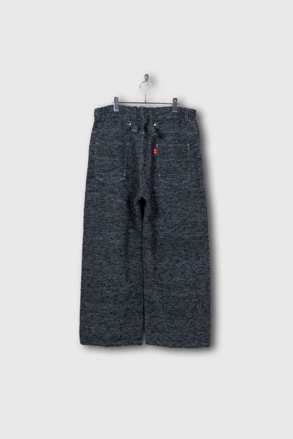 Hand Stitched Rigid Denim Knit Pants