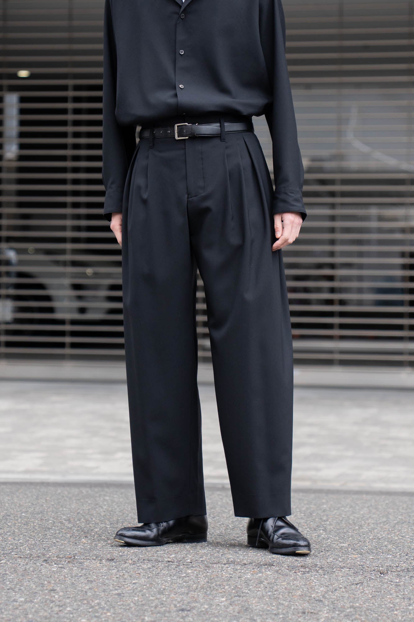 5 Tuck Trouser in Wool Tropical