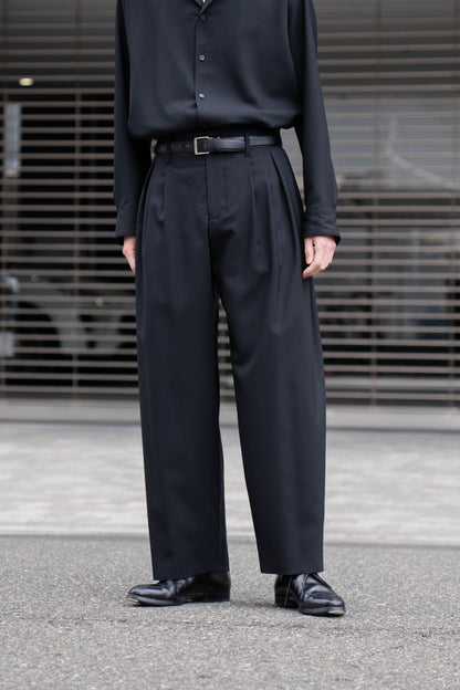 5 Tuck Trouser in Wool Tropical