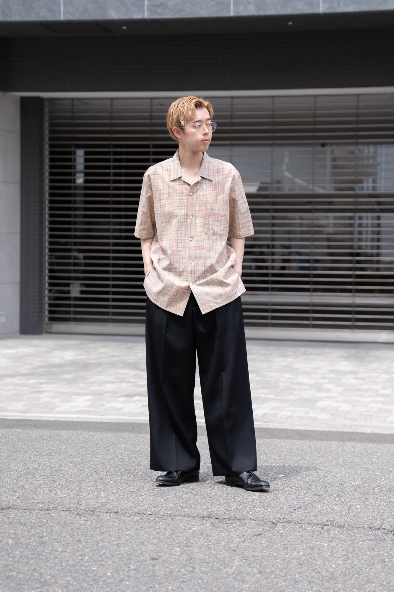 cotton ikat check shirt