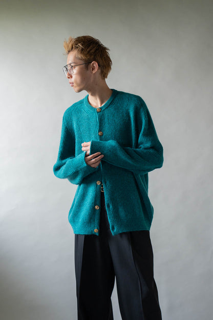 CREW-NECK KNIT CARDIGAN