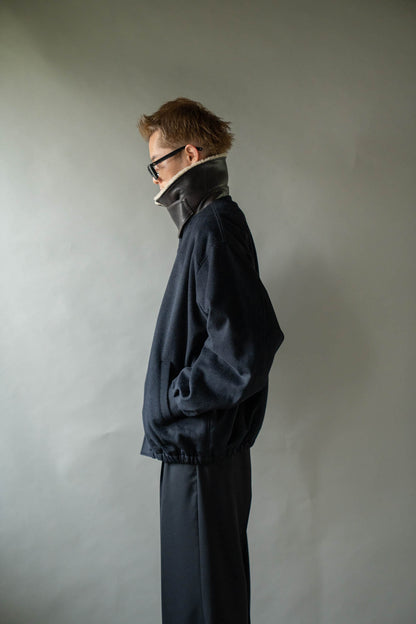 MOUTON COLLAR WOOL CASHMERE PADDED JACKET(ST.1546)
