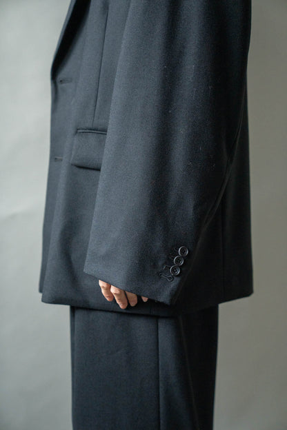 WOOL FLANNEL OVERSIZED SINGLE BREASTED JACKET(ST.1593)