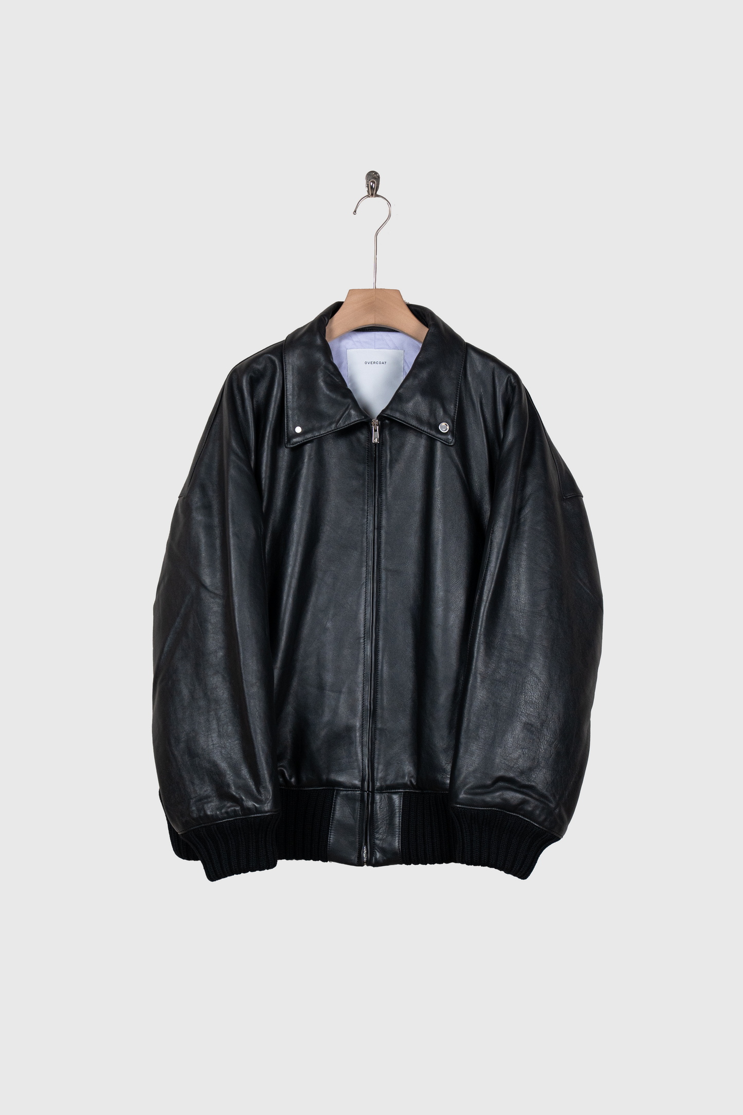 LEATHER ZIP-UP BLOUSON