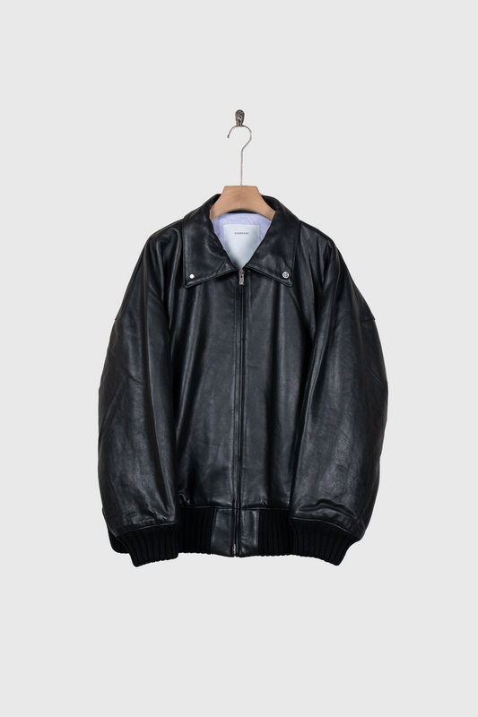 LEATHER ZIP-UP BLOUSON