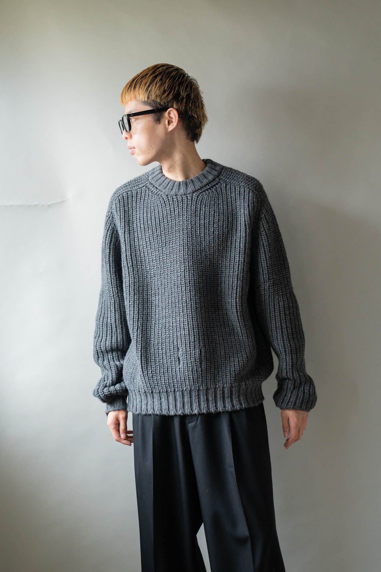 Belt. Slit Knit in Merinos d`Arles