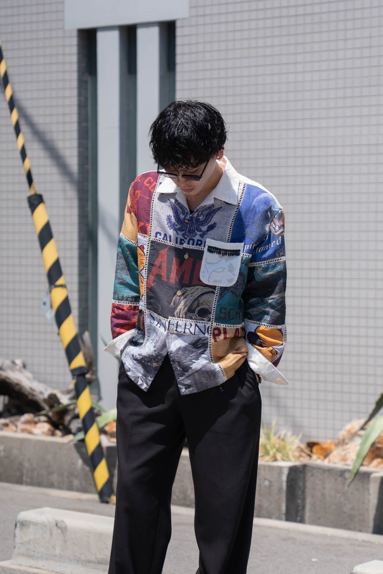 Patchworked Silk Shirt