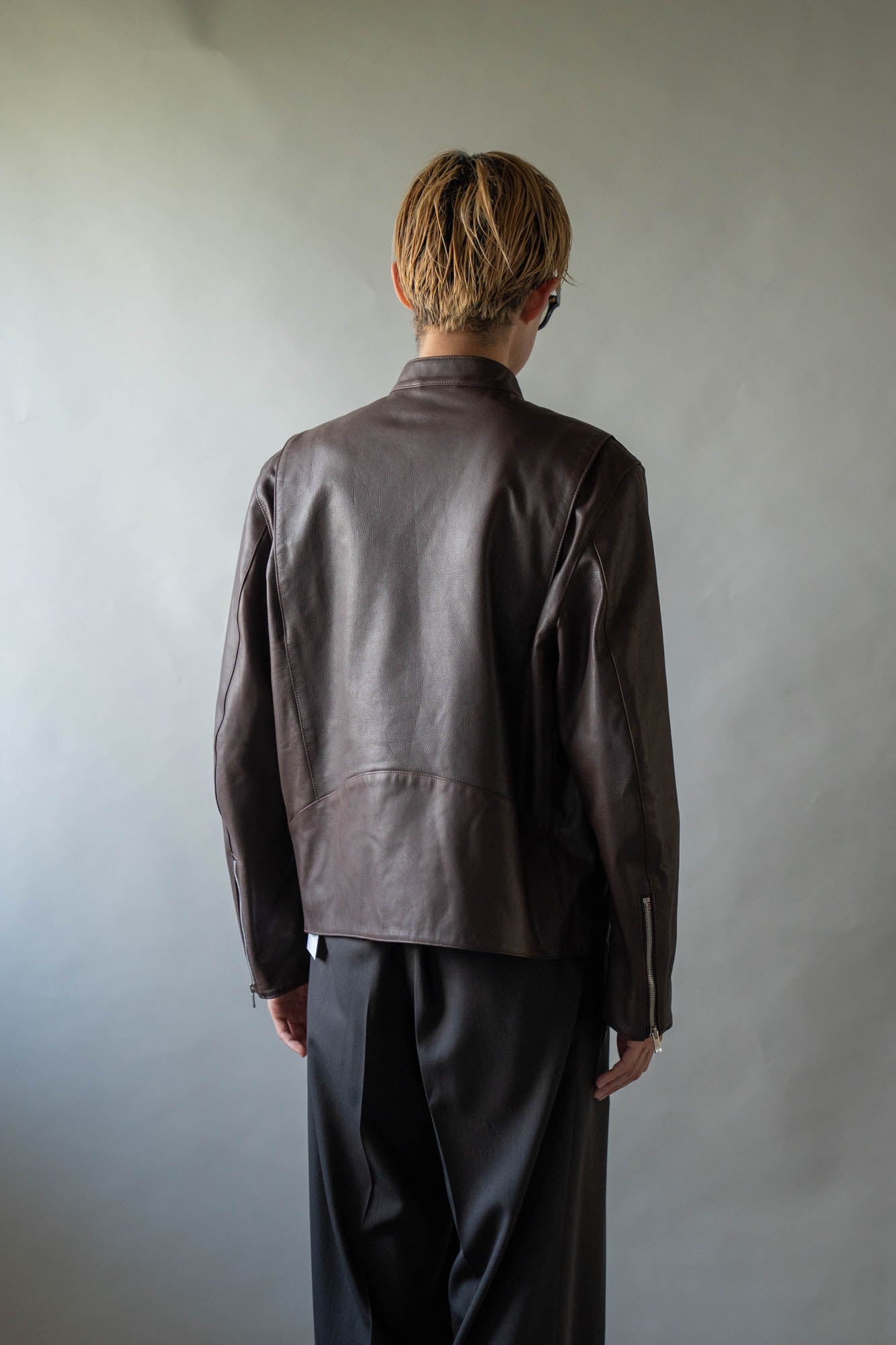 Leather Double Zip-up Blouson