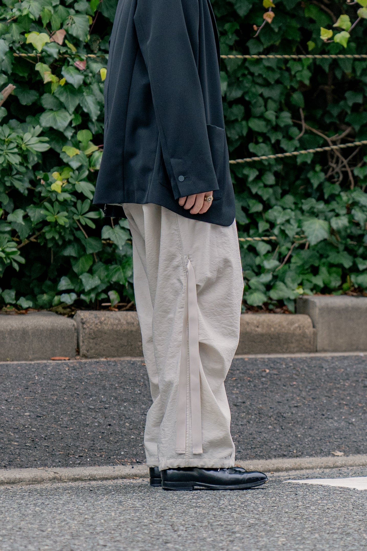 Wo/Ny poplin parachute pants