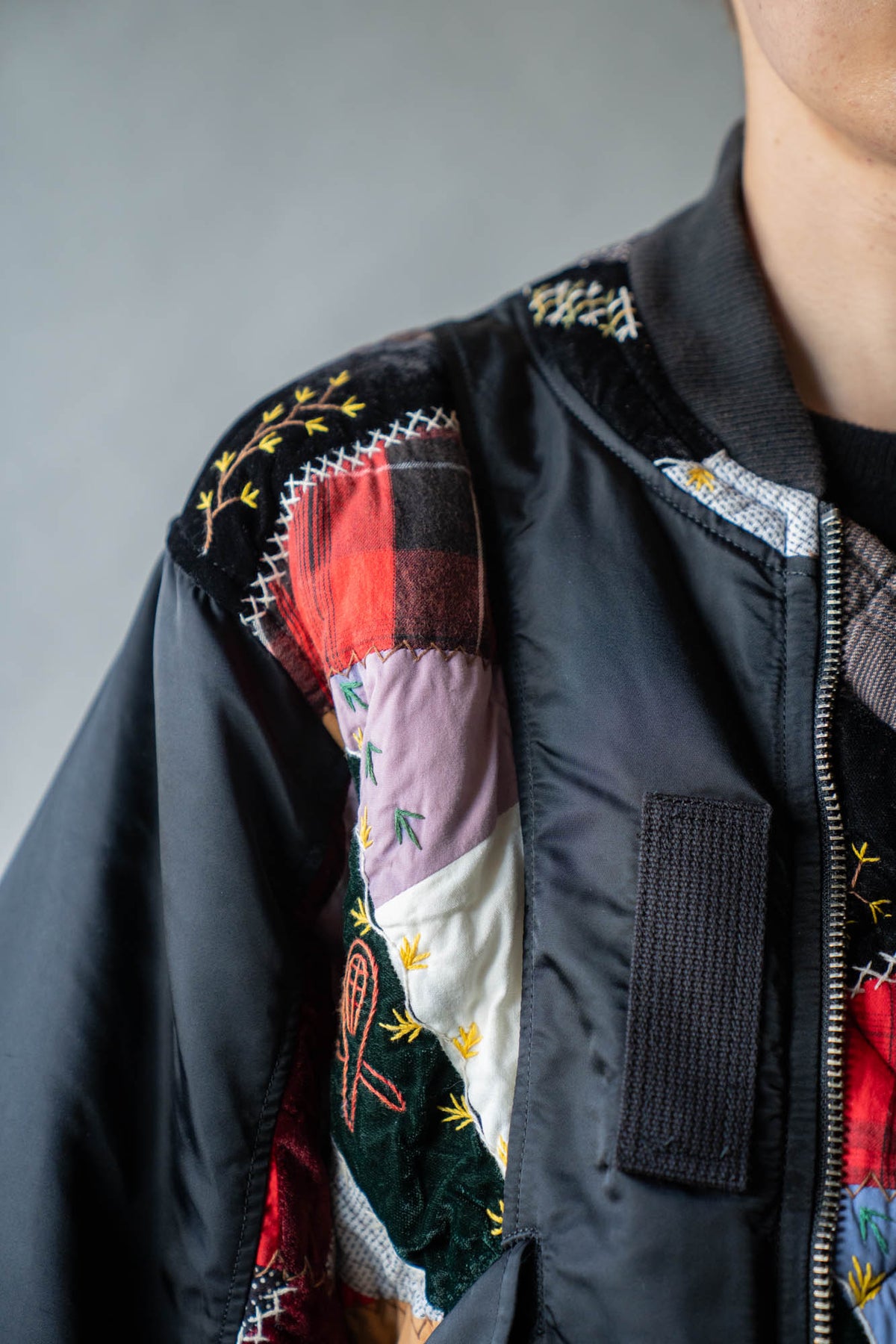 Quilt bomber jacket