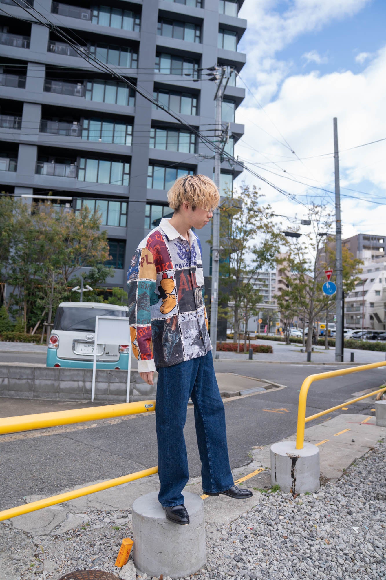 Patchworked Silk Shirt