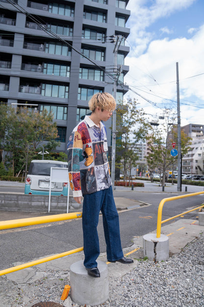 Patchworked Silk Shirt